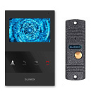 Комплект видеодомофона SQ-04M черный + Панель вызова ML-16HR черная