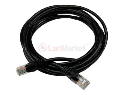 Патч-корд литой САТ.5E, UTP, RJ45, CCA, 0.5 м, черный