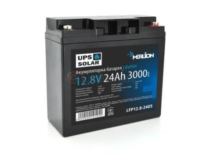 Литий-железо-фосфатный аккумулятор LiFePO4 12.8V 24AH, для UPS, 3000 циклов 