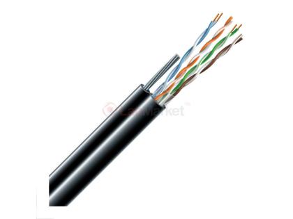 Кабель витая пара Cat. 5e U/UTP 4x2x24AWG РЕ с тросом, внешний, 305 м