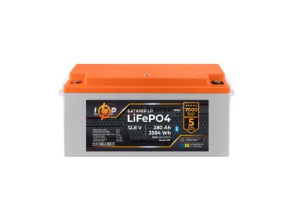 Аккумулятор LP LiFePO4 12,8V - 280 Ah (3584Wh) (BMS 200A/100А) пластик Smart BT