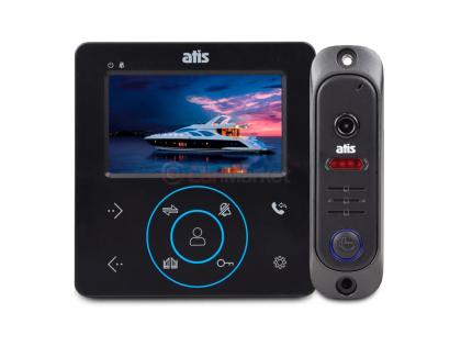 Комплект видеодомофон и панель AD-480 B Kit box черный