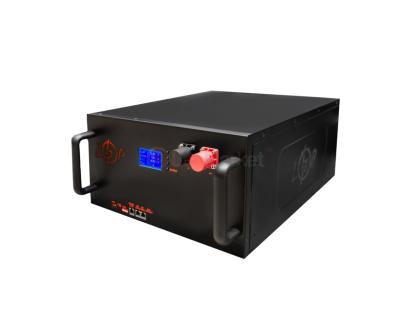 Аккумулятор LP LiFePO4 51,2V - 100 Ah (5120Wh) (BMS 200A/100А) с LCD металл Smart RM RS485/CAN