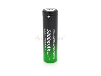 Аккумулятор 18650 Li-Ion GTL, 5800mAh, 1.0A, 4.2/3.7/2.5V, Green, 2 штуки в упаковке, цена за 1 шт