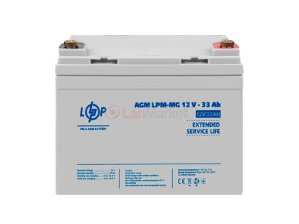 Аккумулятор мультигелевый LPM-MG 12V - 33 Ah + справа