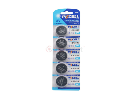 Батарейка литиевая PKCELL CR2430, 5 шт в блистере (упак.100 штук) цена за блист.