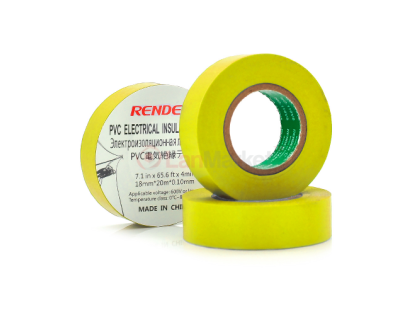 Изолента RENDER 0,19мм*16мм*7м (желтая), 2000V