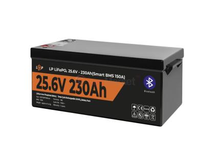 Аккумулятор LP LiFePO4 25,6V - 230 Ah (5888Wh) (Smart BMS 150А) с BT пластик