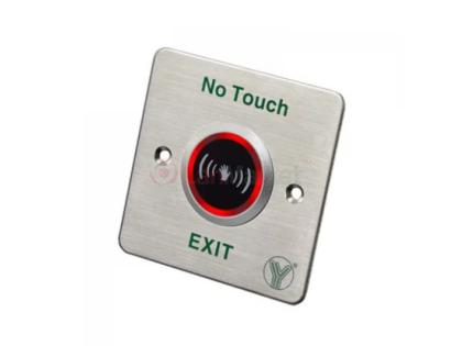 Кнопка выхода ISK-841C бесконтактная, врезная, NO / NC / COM, нержавейка, диодная подсветка кнопки в