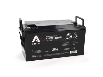 Аккумулятор Super AGM ASAGM-12650M6, Black Case, 12V 65.0Ah