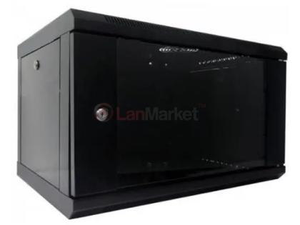 Шкаф настенный 6U 600x500 разборный WMNC-500-6U-FLAT-BLACK