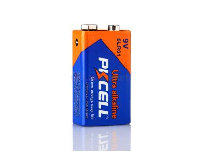 Батарейка щелочная PKCELL 9V/6LR61, крона, 1 штука shrink цена за shrink