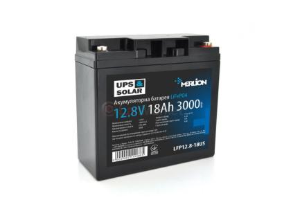 Литий-железо-фосфатный аккумулятор LiFePO4 12.8V 18AH, для UPS, 3000 циклов