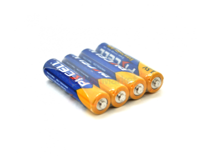 Батарейка солевая PKCELL 1.5V AAA/LR03, 4 штуки в shrink, Q10/300