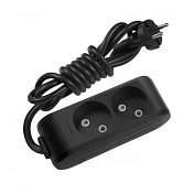 Подовжувач Panasonic X-tendia 2 гнізда, 5 м, із захисними шторками, чорний