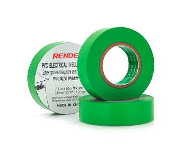 Изолента RENDER 0,10мм*18мм*20м (зеленая), 2000V