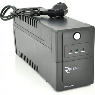 ИБП RTP800 (480W) Proxima-L, LED, AVR, 2st, 2xSCHUKO socket, 1x12V9Ah, plastik Case