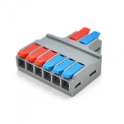 Клеммная колодка с нажимными зажимами 2х6-провода LT-626 для распределительных коробок, 450V / 32A, 