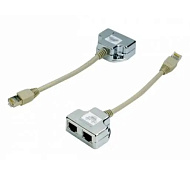 Y-адаптер кат 5е RJ-45 два порти (1MxRJ45-2FxRJ45)