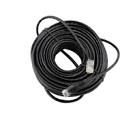 Патч-корд литой, UTP, RJ45, Cat.6, 15m, чорный, Cu (медь) 