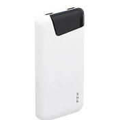 Power bank 10000mAh PZX-YV07, USB-2.1A + 1A + кабель USB micro, White, Blister-BOX