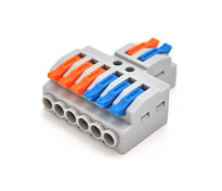 Клеммная колодка с нажимными зажимами 2х6-провода PCT-426 для распределительных коробок, 400V / 32A,