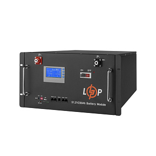 Аккумулятор LP LiFePO4 48V (51,2V) - 230 Ah (11776Wh) (Smart BMS 200A) с LCD RM RS485/CAN