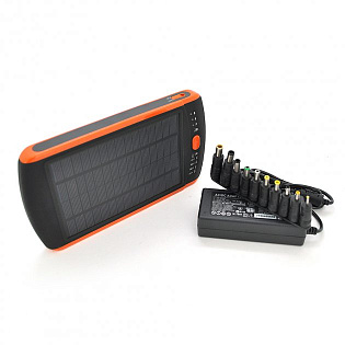 Power bank 23000 mAh Solar For Laptop, (5V / 200mA), 2xUSB, 5V / 1A / 2,1A, For Laptop charger, удар