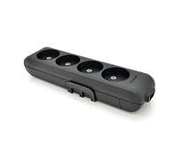 Колодка Panasonic X-tendia 4 гнізда, із захисними шторками, чорна