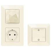 Стартовый набор (шлюз WiFi + smart-розетка + выключатель &quot;Дома/Не дома&quot;) Valena Life, сл. кость