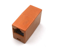 Соединитель RJ45 8P8C мама / мама RJ45 для соединения кабеля, оранжевый