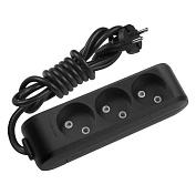 Удлинитель Panasonic X-tendia 3 гнезда, 3 м, с защитными шторками, черный