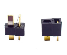 Комплект T-подібний штекер (тато+мама), Black