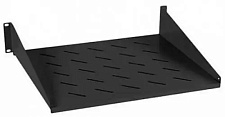Полка консольная CS-400-2U-BLACK для шкафа глубина 400 мм 2U, равномерная перфорация