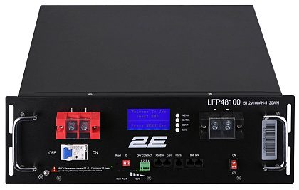 Аккумуляторная батарея 2E LFP48, 48V, 100Ah, 19″ LCD 16S