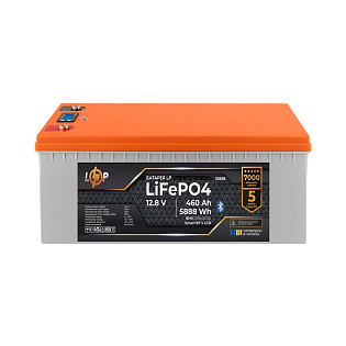 Аккумулятор LP LiFePO4 12,8V - 460 Ah (5888Wh) (BMS 200A/200А) пластик LCD Smart BT