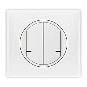 Умный беспроводной выключатель 2-клавишный Celiane with NETATMO, белый