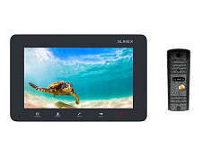 Комплект видеодомофона SM-07MN графит + Панель вызова ML-16HR античная