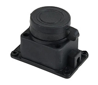 Колодка PiPo PP / SP-1 / 44 / 16B, 16А, 220-240В, IP44, с заглушкой, с заземлением 1 гнездо, каучук,