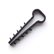 Затискач ялинка 8х5 mm для плоского каб. (100 шт) НЕЙЛОН, чорні