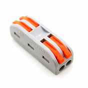 Клемна колодка з натискними затискачами 2-провідна SPL-2 для розподільчих коробок, 2-pin, сіра