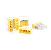Самозатискна 4-провідна клема WAGO К773-204, 4-pin, прозоро-жовта