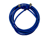 Патч-корд литой САТ.5E, UTP, RJ45, CCA, 0.25 м, синий