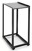 Стійка комутаційна для підлоги подвійна 32U, регульована глибина 400-750, чорна