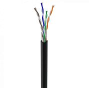 КНП UTP (4*2*0.5) 4p 24 AWG, (CCA), ізоляція ПЕ, для зов. робіт, 305м, Black
