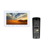 Комплект видеодомофона SM-07MHD белый + Панель вызова ML-16HD античная