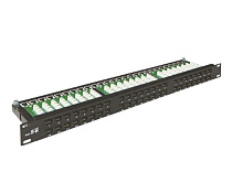 Патч-панель Ritar 48 порту UTP DUAL кат 6 19' 1U не екранована чорна Q10