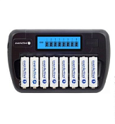 Універсальне ЗУ everActive ZN827, 8 каналів, Ni-Cd/Ni-Mh, 220V/12V, Refresh, LCD, Box