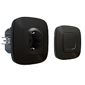 Набор упр. электроприборами (Smart-розетка + Smart-выключатель) Valena Allure with NETATMO, антрацит