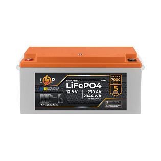 Аккумулятор LP LiFePO4 12,8V - 230 Ah (BMS 150A/75A) пластик для ИБП